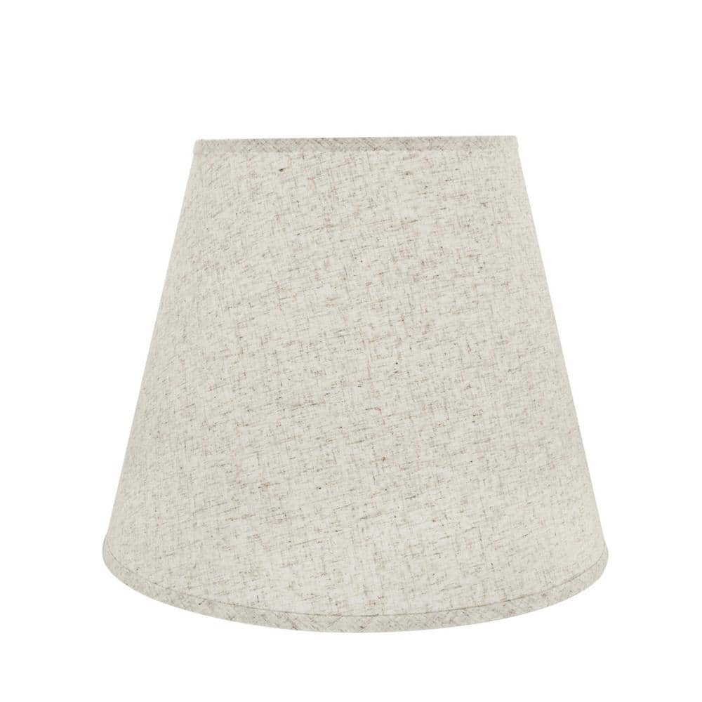 Beige Linen Bell Empire Lamp Shade, 18" Wide