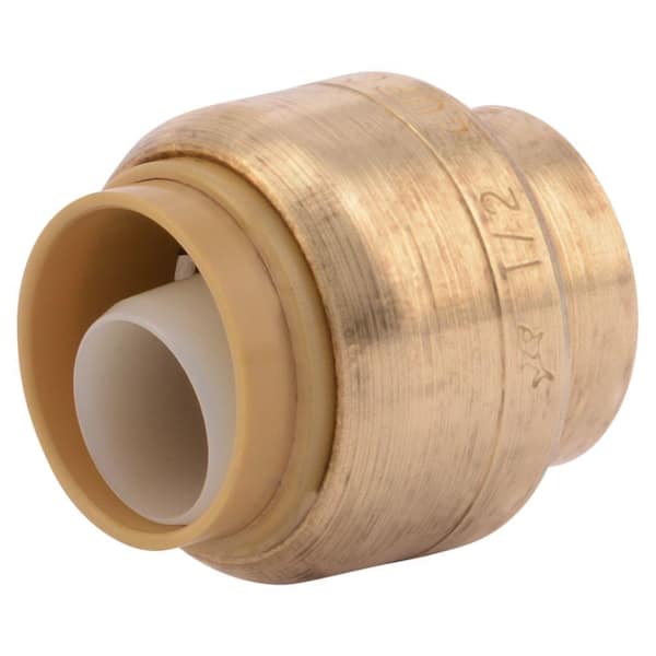 SharkBite 1/2 in. Push-to-Connect Brass End Stop Fitting (4-Pack)