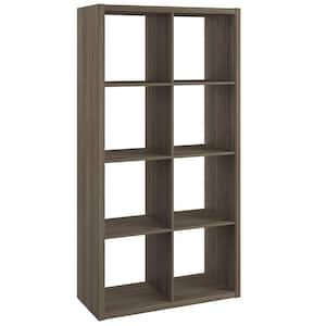 57.95 in. H x 29.84 in. W x 13.50 in. D Graphite Gray Wood Large 8- Cube Organizer