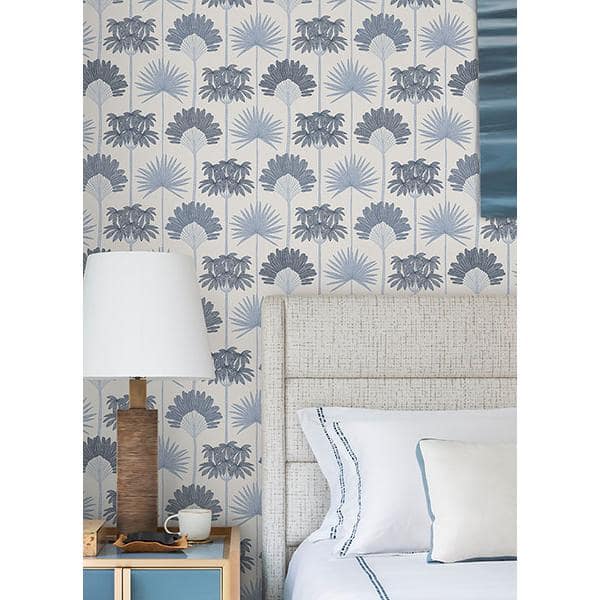 Kentia Blue Peel and Stick Wallpaper
