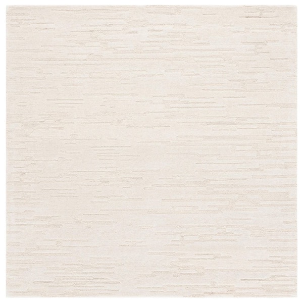 Renewal 6 ft. x 6 ft. Ivory Abstract Square Area Rug