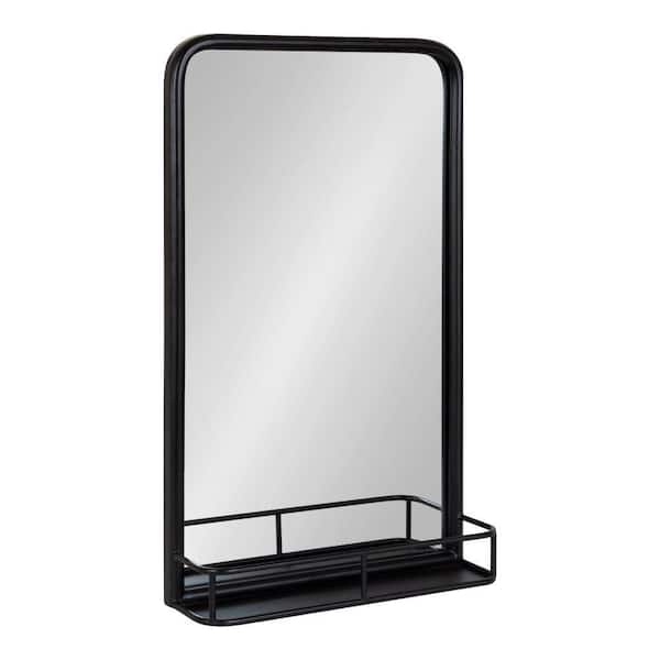 Kate and Laurel Estero 30.00 in. H x 18.00 in. W Rectangle Metal Framed Black Mirror