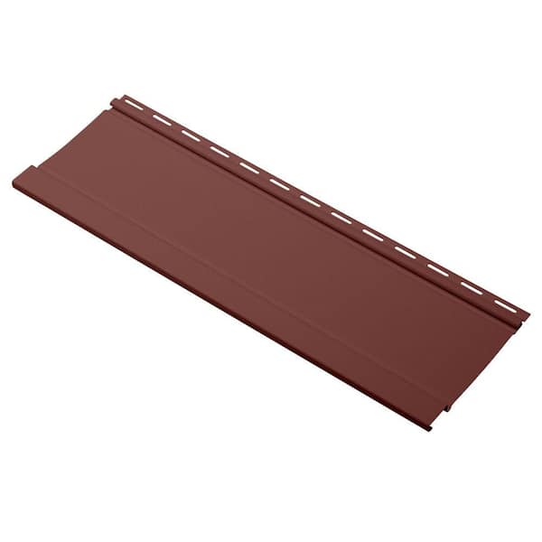 Ply Gem Board and Batten 24 in. Vinyl Siding Sample in Russet Red