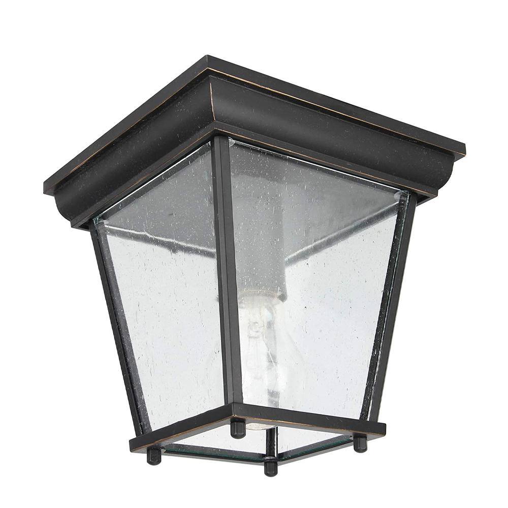 Kerwin 1-Light Black Otdoor Flush Mount Light