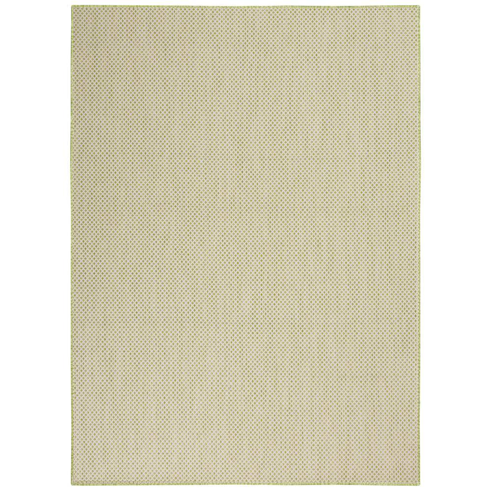 Ivory Green Geometric 6' x 9' Indoor/Outdoor Area Rug