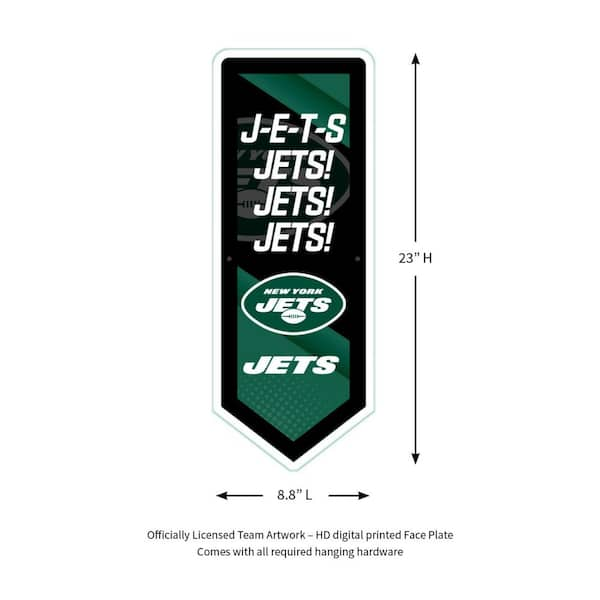 Evergreen New York Jets Pennant 9 in. x 23 in. Plug-in LED Lighted