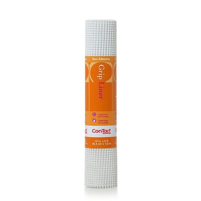 Beaded Grip 12 in. x 5 ft. White Non-Adhesive Drawer and Shelf Liner (6 Rolls)