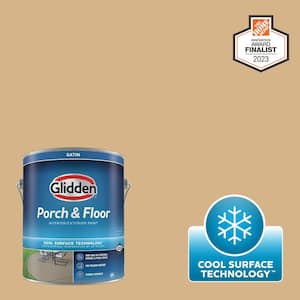 1 gal. PPG1092-4 Craftsman Gold Satin Interior/Exterior Porch and Floor Paint with Cool Surface Technology