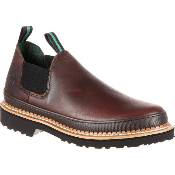 GEORGIA BOOT Men's Romeo Non Waterproof 4 Inch Work Boots - Steel Toe - Soggy Brown Size 12(W)