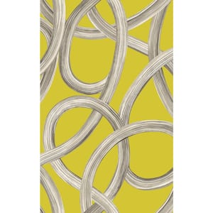 Green Calix Chartreuse Twisted Geo Wallpaper