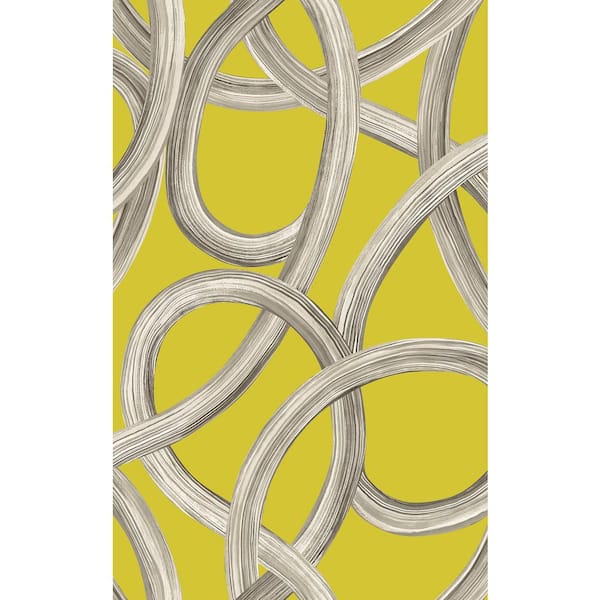 OhPopsi Green Calix Chartreuse Twisted Geo Wallpaper