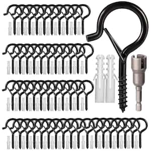 SCXCLY 20pcs Q Hanger Hooks With Safety Buckle - 2.2 Inch Screw Hooks For Outdoor String Lights - View #11