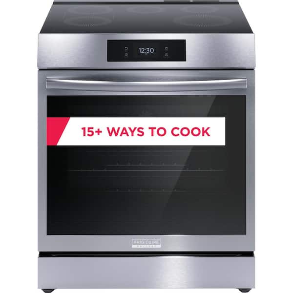 Frigidaire Gallery 30 in. 6.2 cu.ft. 5 Element Slide-In Induction Range, Smudge Proof Stainless Steel w/ Total Convection & Air Fry