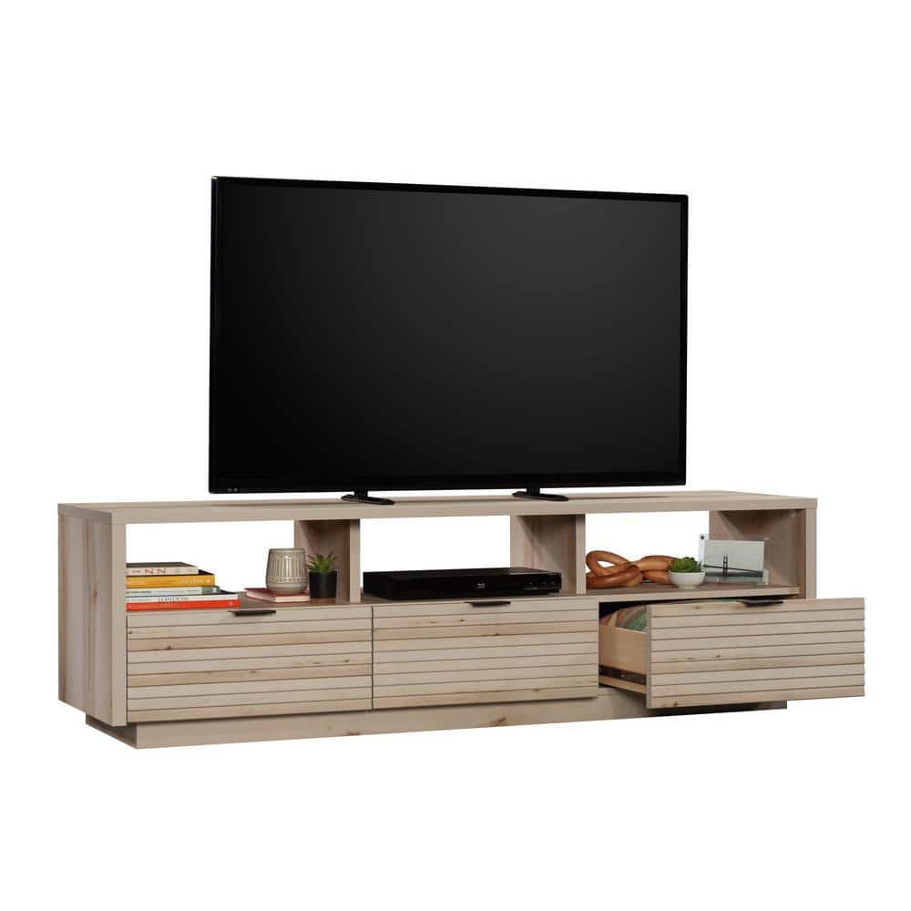 Pacific Maple Modern TV Credenza with Drawers for 70" TVs