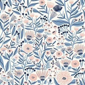 Blue Marigold Forest Peel and Stick Wallpaper Sample