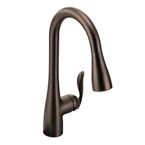 Arbor Single-Handle Pull-Down Sprayer Kitchen Faucet with Power Boost in Oil Rubbed Bronze