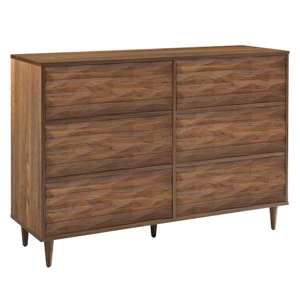 MODWAY Vespera 6-Drawer Dresser in Walnut