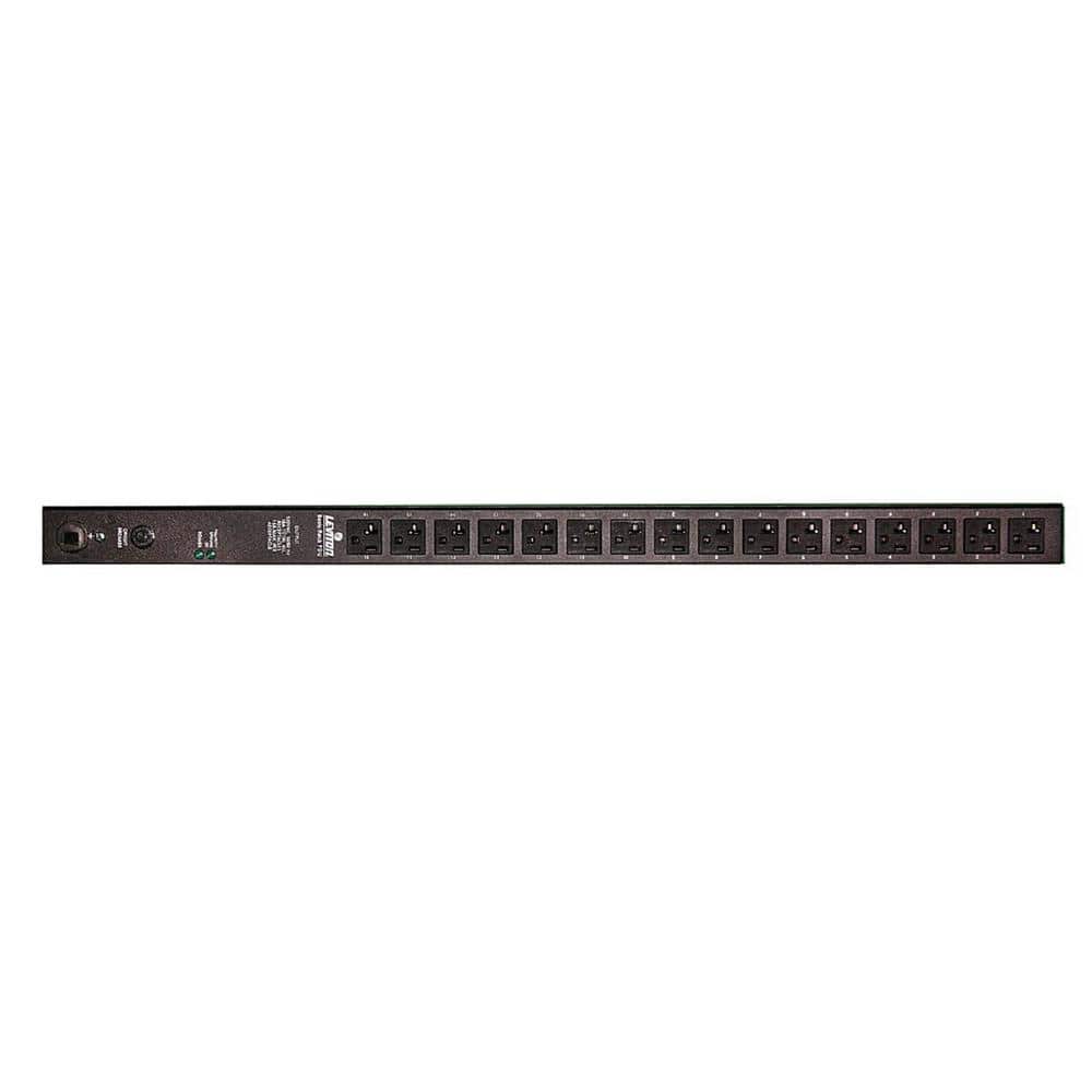 Leviton 20 Amp 120-Volt NEMA L5-20P Locking Plug with 10 ft. Cord Vertical Power Distribution Unit, Black