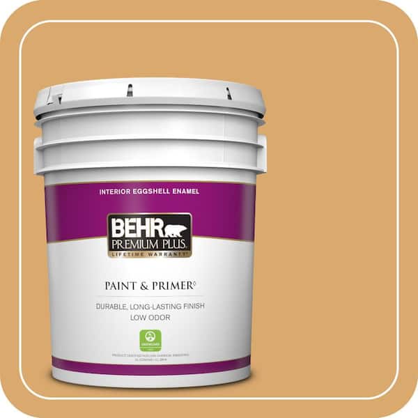 BEHR PREMIUM PLUS 5 gal. #ICC-70 Flower Field Eggshell Enamel Low Odor Interior Paint & Primer
