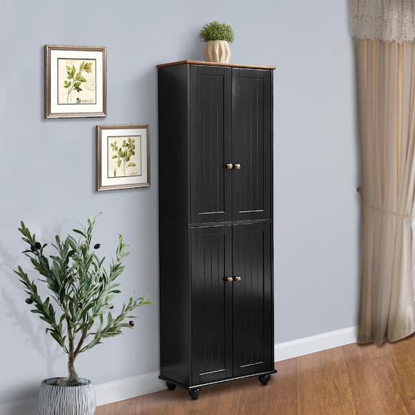 Good Gracious Black Narrow Storage, Narrow Cabinet With Shelves And Doors