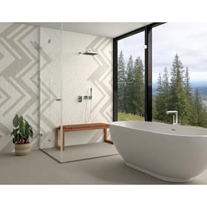 Artistic Reflections Arctic 2 in. x 20 in. Glazed Ceramic Undulated Wall Tile (5.24 sq. ft./case)