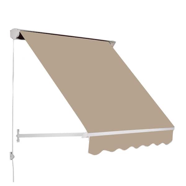 5.9 ft. x 2.29 ft. Manual Retractable Window Awning, Adjustable Sun Shade Shelter for Patio, Balcony and Outdoor Windows