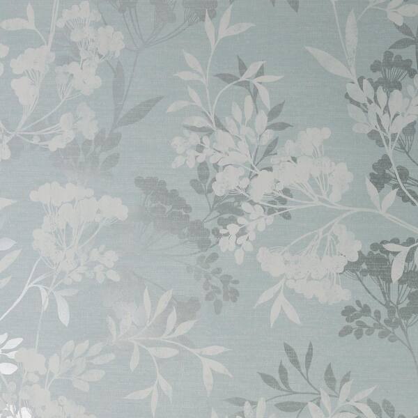 Boutique Isla Duck Egg Removable Wallpaper Sample 11216094 - The Home Depot