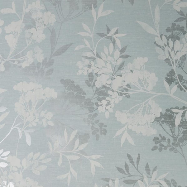 Boutique Isla Duck Egg Removable Wallpaper Sample 11216094 - The Home Depot