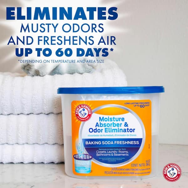 Arm and Hammer 14 oz. Moisture Absorber and Odor Eliminator, Fragrance Free  FGAH14R - The Home Depot