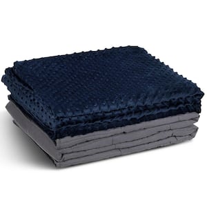 20 lbs. 60 in. x 80 in. Weighted Blanket Sleeping Helper Removable Soft Crystal Cover with Glass Bead