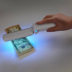 UV Battery Operated White Quartz Foldable Wand Puck Light