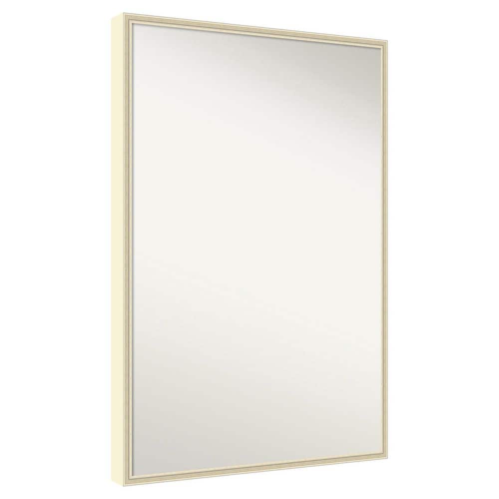 Edith Silver 25 in. x 37 in. Non-Beveled Traditional, Casual Rectangle Wood Framed Wall Mirror price history on PriceWatchPro
