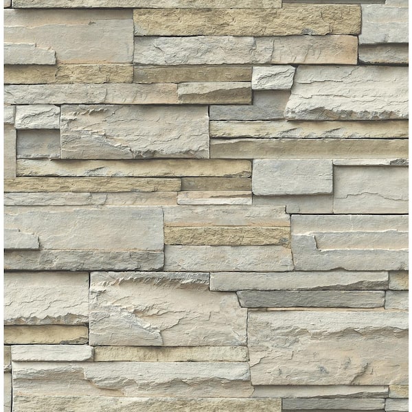 Wallpaper textured brown white modern faux realistic sandstone stone texture 3D 