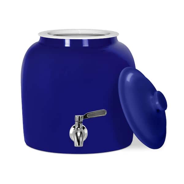 Photo 1 of 5 gal. Porcelain Ceramic Crock Beverage Serveware with Stainless Steel Faucet and Lid

*SCRATCHES ON PRODUCT*