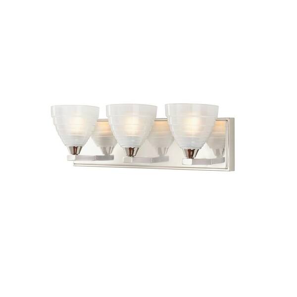 Home Decorators Collection Bovoni 3-Light Polished Nickel Vanity Light