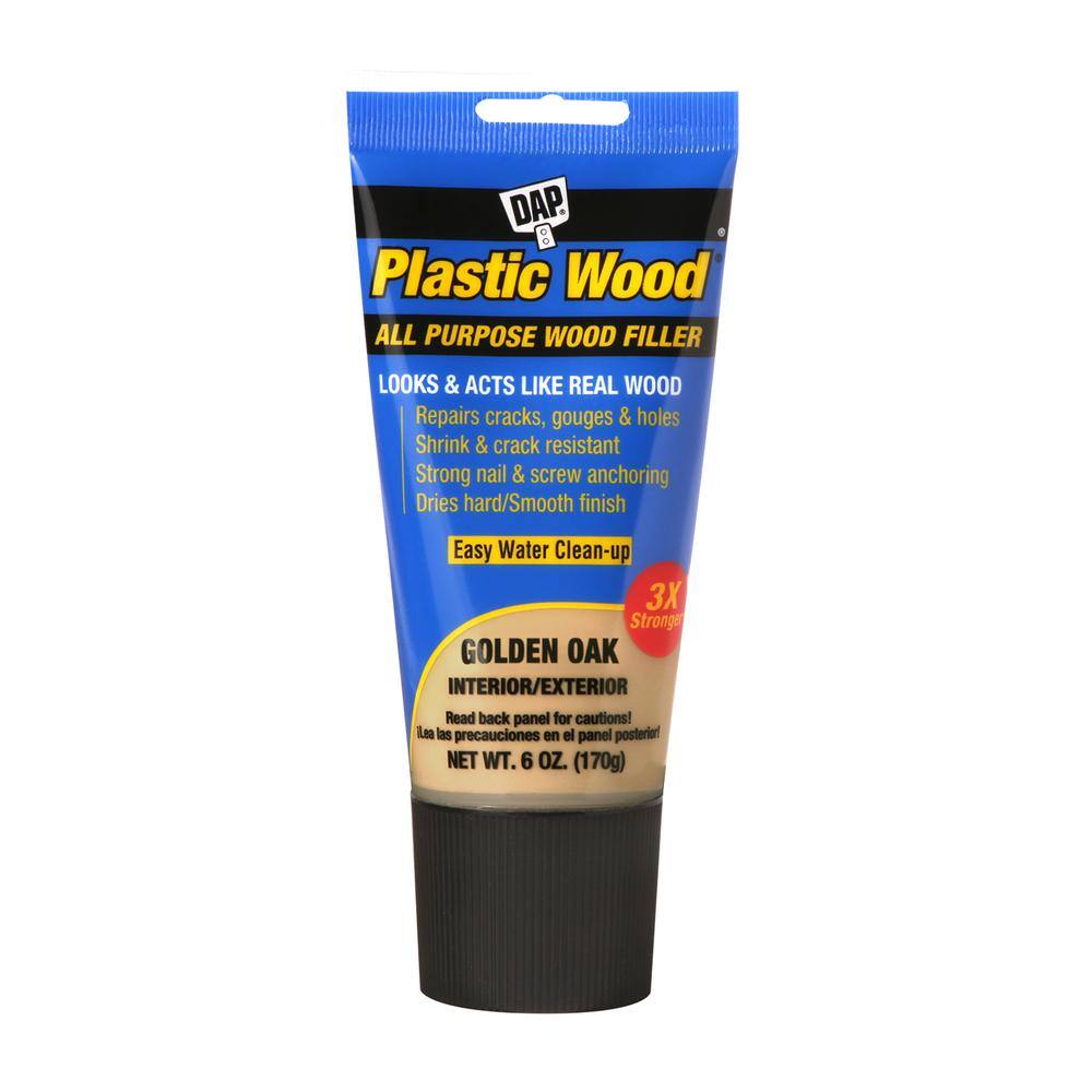 Dap Plastic Wood 6 Oz Golden Oak Latex Wood Filler 00582 The Home Depot