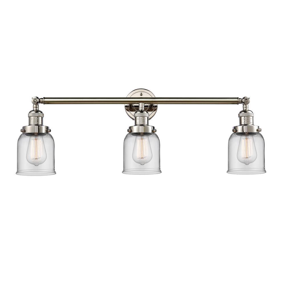 Bell 30 in. 3-Light Polished Nickel Vanity Light with Clear Glass Shade price history on PriceWatchPro