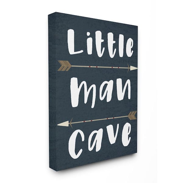 Stupell Industries 16 in. x 20 in. "Little Man Cave Arrows" by Daphne Polselli Printed Canvas Wall Art