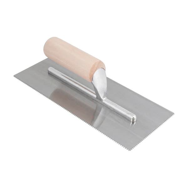ROBERTS 1/16 in. x 1/16 in. x/1/16 in. Square Notch Pro Vinyl Flooring Trowel with Wood Handle