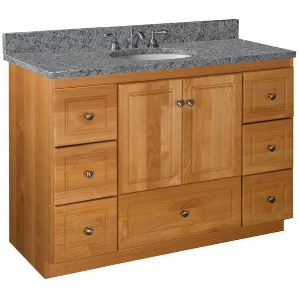 Simplicity by Strasser Ultraline 48 in. W x 21 in. D x 34.5 in. H Bath Vanity Cabinet without Top in Natural Alder