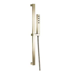 1-Spray Wall Bar Mount Handheld Shower Head with H2Okinetic Technology in Lumicoat Polished Nickel