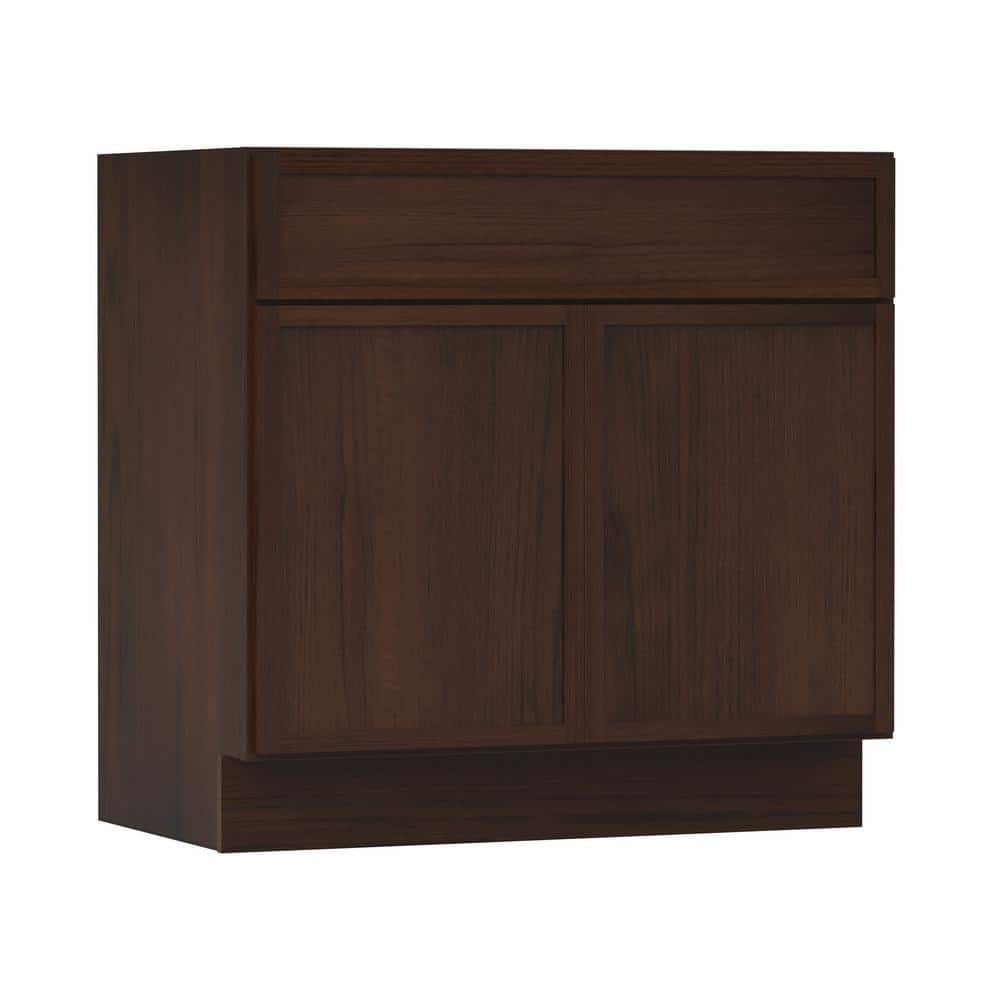 33" Brown Birch Plywood Freestanding Single Base Cabinet