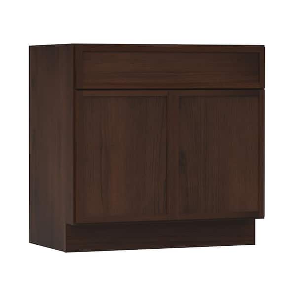 Vanity Art 33 in. W x 21 in. D x 32.5 in. H 2-Doors Bath Vanity Cabinet without Top in Brown