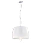 4-Light Chrome Pendant with White Shade