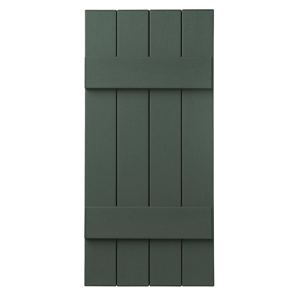 15 in. x 43 in. Polypropylene 4-Board Closed Board and Batten Shutters Pair in Green price history on PriceWatchPro