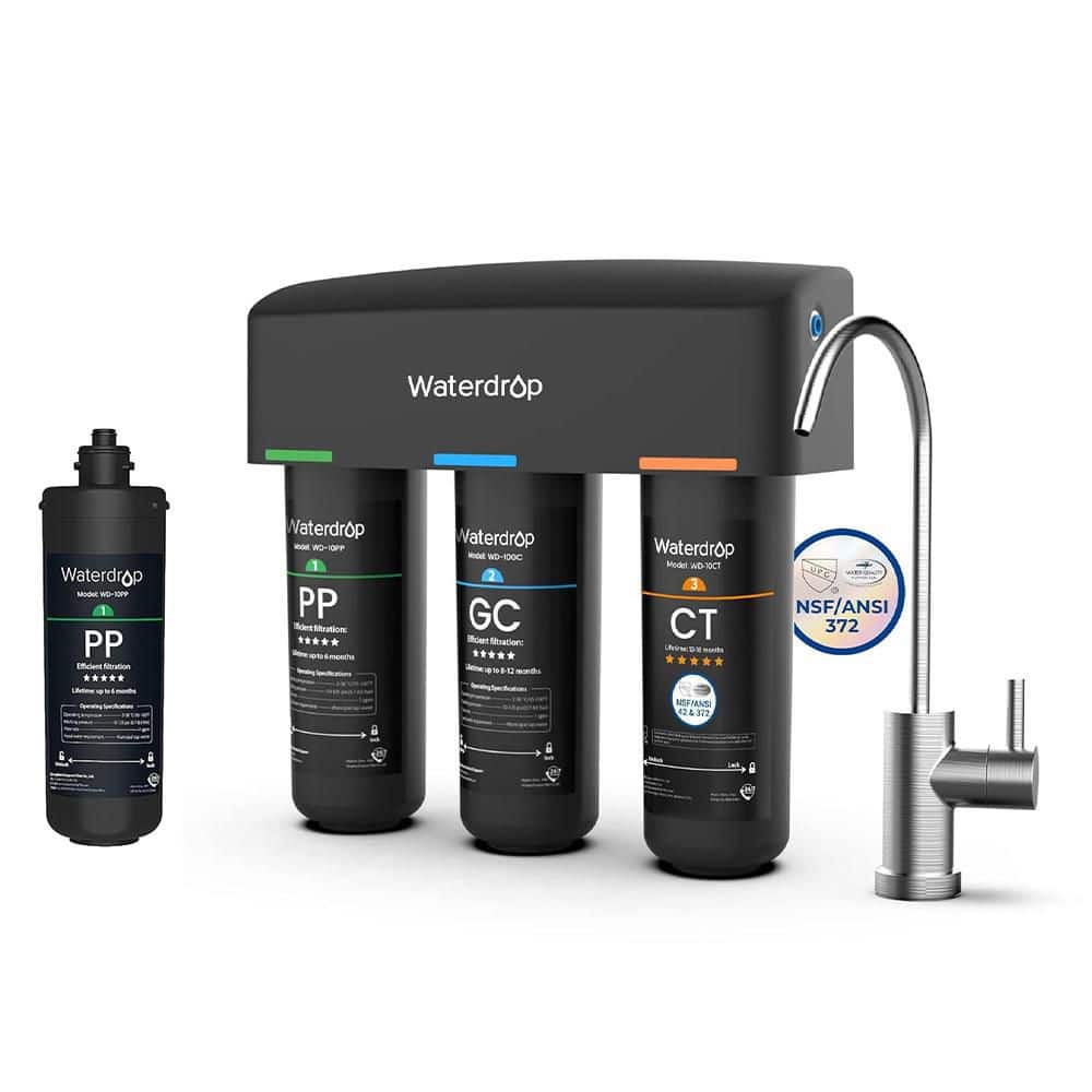 WD-TSB 8-Layer High Capacity Under Sink Water Filtration System, with Dedicated Faucet, Extra WD-10PP Replacement Filter price history on PriceWatchPro