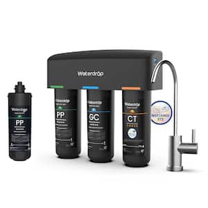 WD-TSB 8-Layer High Capacity Under Sink Water Filtration System, with Dedicated Faucet, Extra WD-10PP Replacement Filter