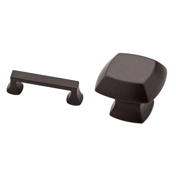 Mandara Cocoa Bronze 3 in. Bar Pull and 1-1/4 in. Square Knob Combo