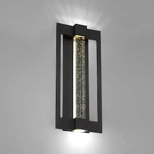 Hanson Medium 3-Light Black Integrated LED Outdoor Wall Sconce