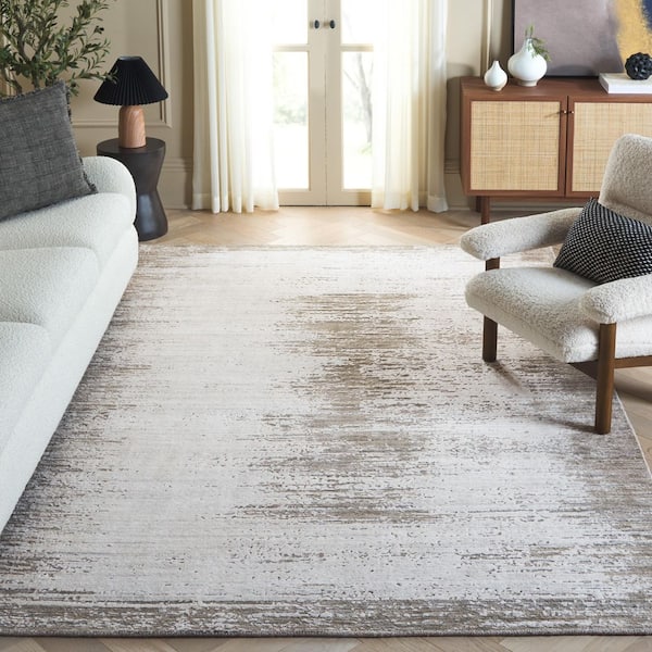 Mirage 6 ft. x 9 ft. Beige/Gray Abstract Area Rug